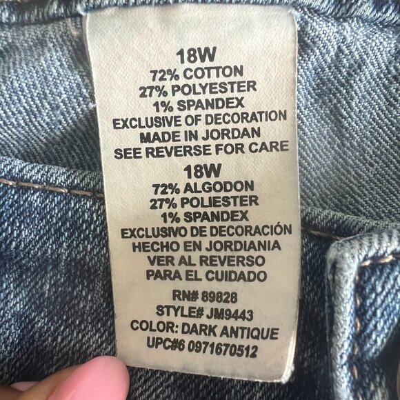 Just My Size Womens Jeans Size 18W Casual Soft Denim Stretch - Picture 5 of 5